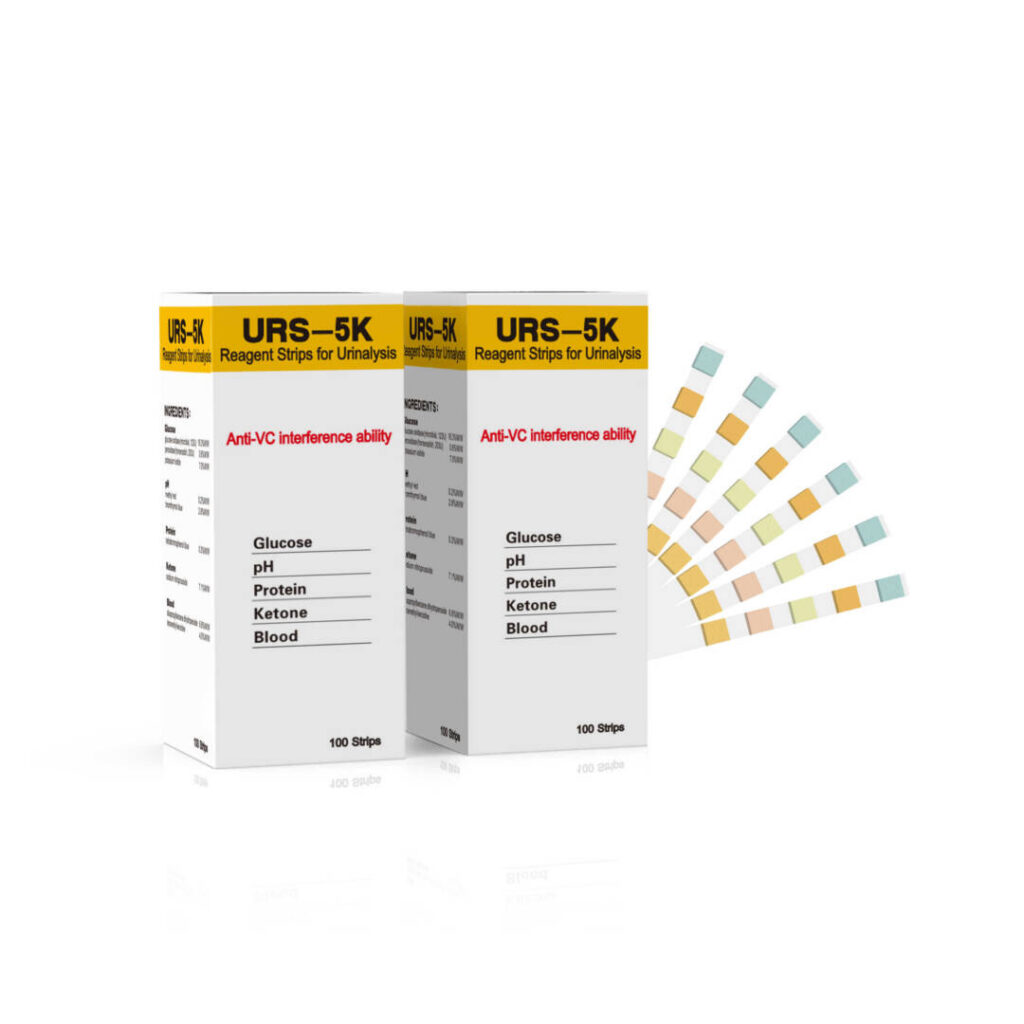 Тест ленти за изследване на урина  на 5 показателя